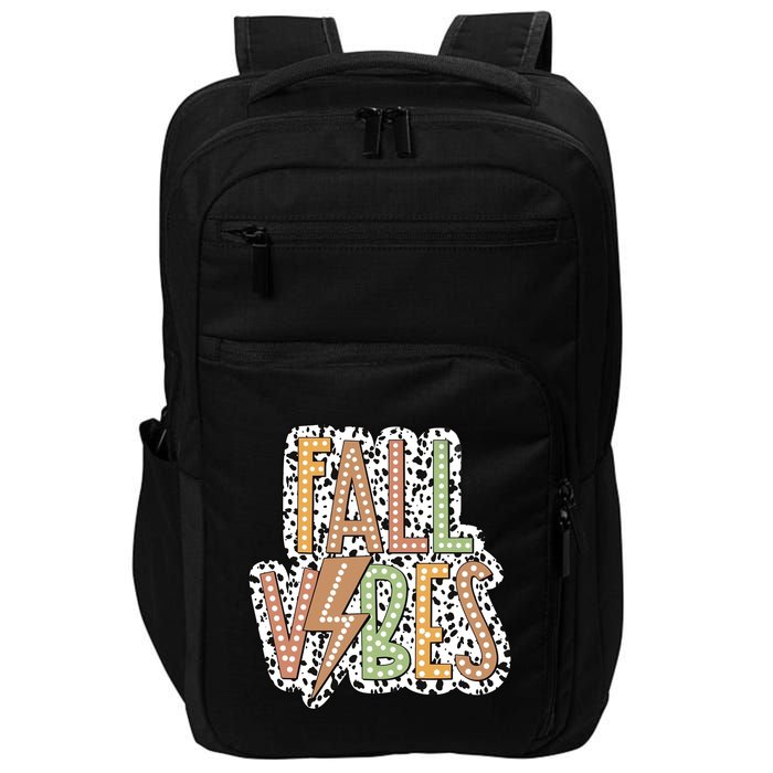 Fall Vibes Retro Autumn Patterns Impact Tech Backpack