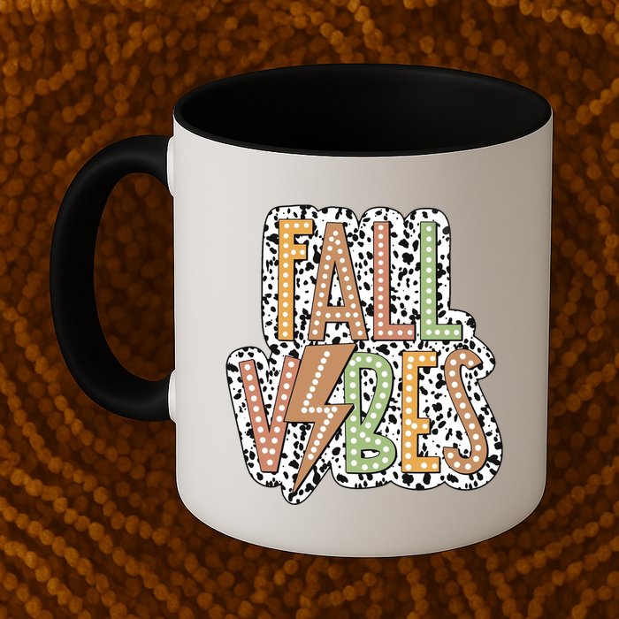 Fall Vibes Retro Autumn Patterns Mug