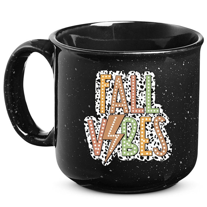 Fall Vibes Retro Autumn Patterns 15oz Campfire Ceramic Mug