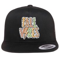 Fall Vibes Retro Autumn Patterns Flatbill Hat