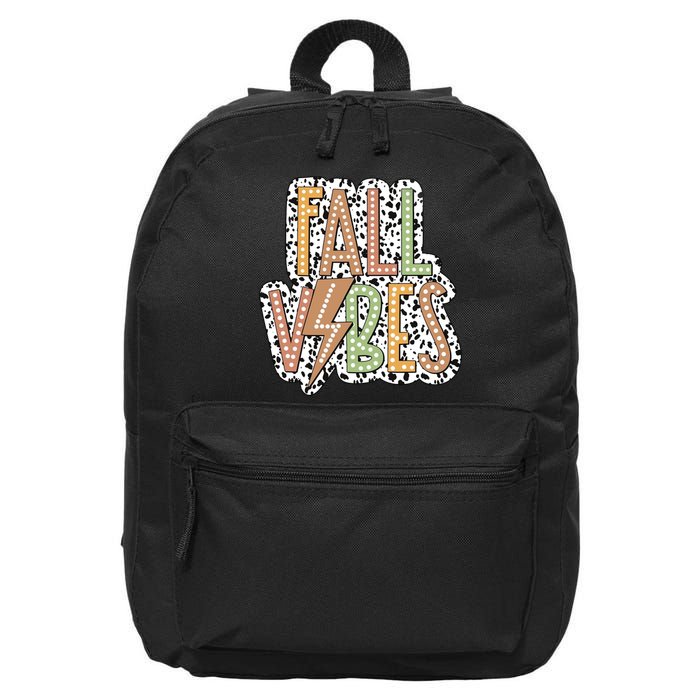 Fall Vibes Retro Autumn Patterns 16 in Basic Backpack