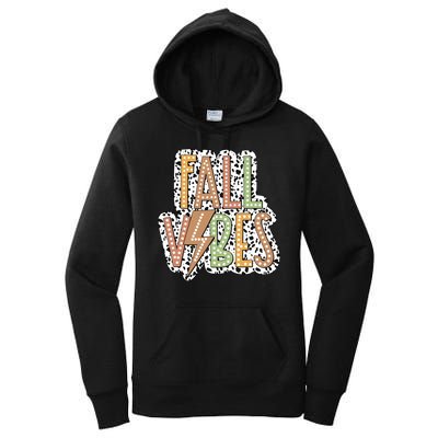 Fall Vibes Retro Autumn Patterns Women's Pullover Hoodie