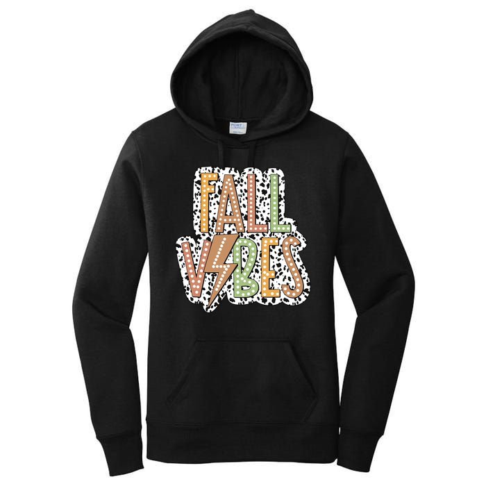 Fall Vibes Retro Autumn Patterns Women's Pullover Hoodie