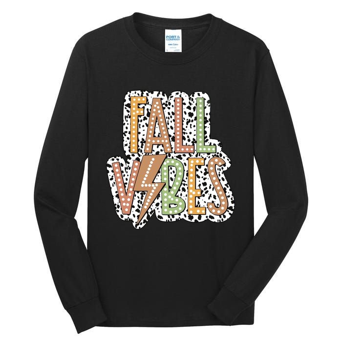 Fall Vibes Retro Autumn Patterns Tall Long Sleeve T-Shirt