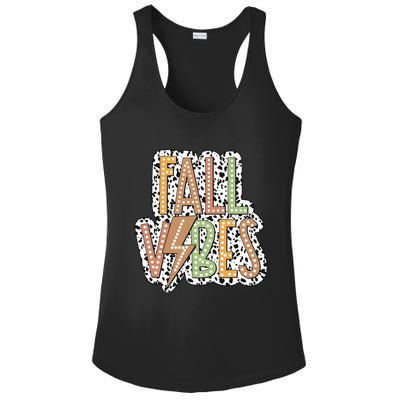 Fall Vibes Retro Autumn Patterns Ladies PosiCharge Competitor Racerback Tank