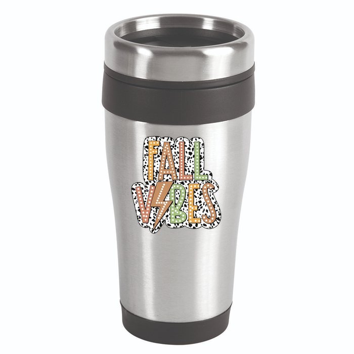 Fall Vibes Retro Autumn Patterns 16oz Travel Tumbler