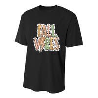 Fall Vibes Retro Autumn Patterns Youth Performance Sprint T-Shirt