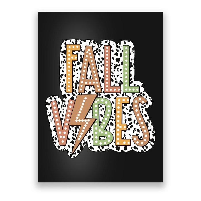 Fall Vibes Retro Autumn Patterns Poster