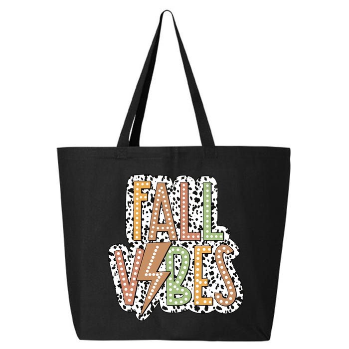 Fall Vibes Retro Autumn Patterns 25L Jumbo Tote