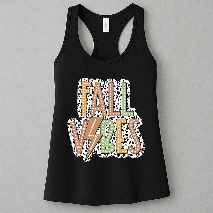 Fall Vibes Retro Autumn Patterns Womens Tank Top