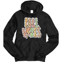 Fall Vibes Retro Autumn Patterns Tie Dye Hoodie