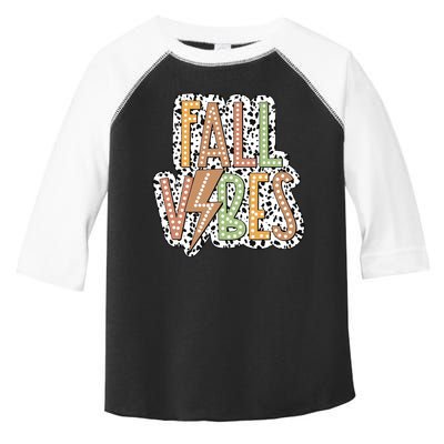 Fall Vibes Retro Autumn Patterns Toddler Fine Jersey T-Shirt