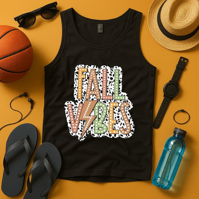 Fall Vibes Retro Autumn Patterns Tank Top