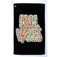 Fall Vibes Retro Autumn Patterns Golf Towel