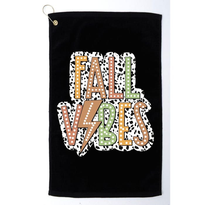 Fall Vibes Retro Autumn Patterns Golf Towel