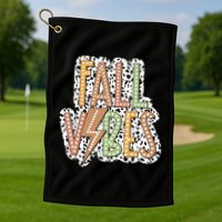 Fall Vibes Retro Autumn Patterns Golf Towel