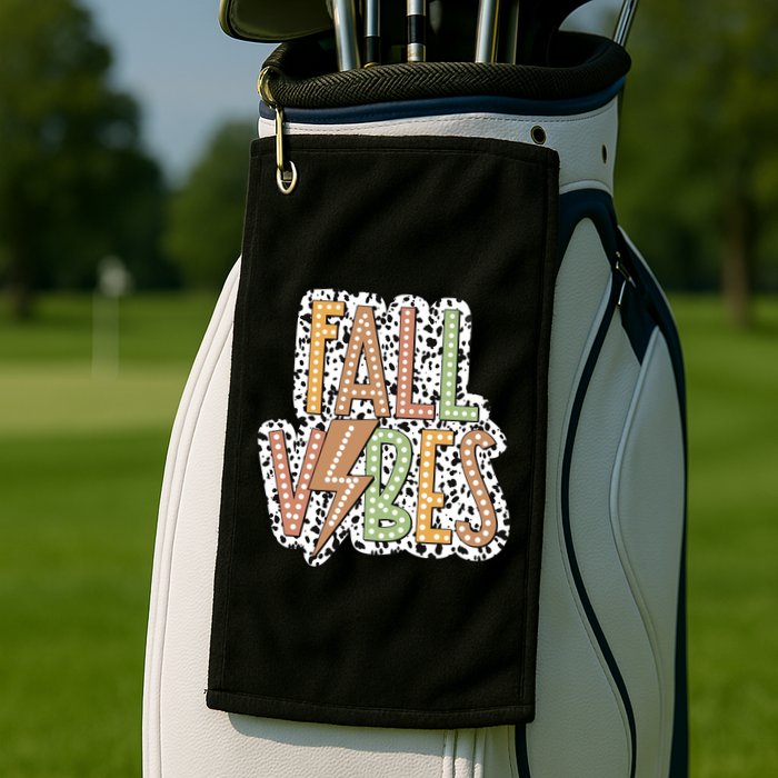 Fall Vibes Retro Autumn Patterns Golf Towel