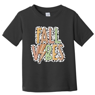 Fall Vibes Retro Autumn Patterns Toddler T-Shirt