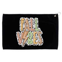 Fall Vibes Retro Autumn Patterns Grommeted Golf Towel