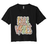 Fall Vibes Retro Autumn Patterns Crop Top