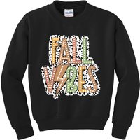 Fall Vibes Retro Autumn Patterns Kids Sweatshirt