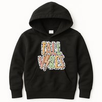 Fall Vibes Retro Autumn Patterns Kids Hoodie