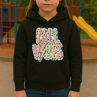 Fall Vibes Retro Autumn Patterns Kids Hoodie