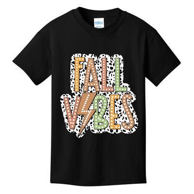 Fall Vibes Retro Autumn Patterns Kids T-Shirt