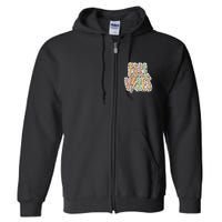 Fall Vibes Retro Autumn Patterns Full Zip Hoodie