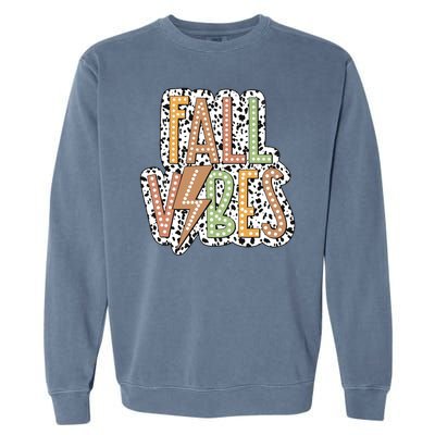 Fall Vibes Retro Autumn Patterns Garment-Dyed Sweatshirt