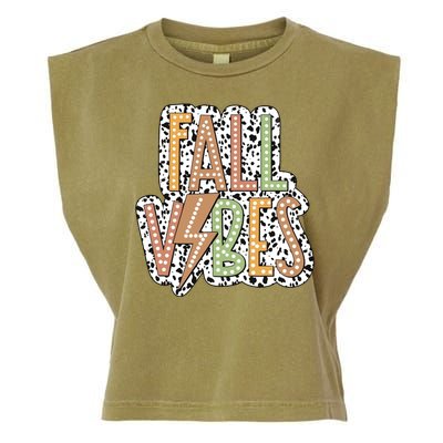 Fall Vibes Retro Autumn Patterns Garment-Dyed Women's Muscle Tee