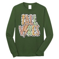 Fall Vibes Retro Autumn Patterns Long Sleeve Shirt