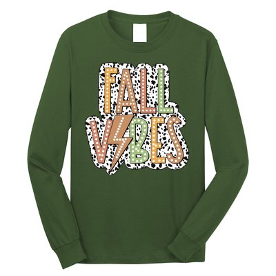 Fall Vibes Retro Autumn Patterns Long Sleeve Shirt