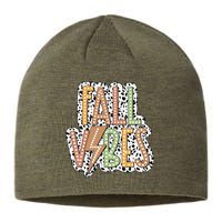 Fall Vibes Retro Autumn Patterns Sustainable Beanie