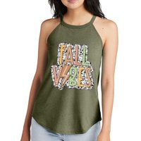 Fall Vibes Retro Autumn Patterns Women's Perfect Tri Rocker Tank