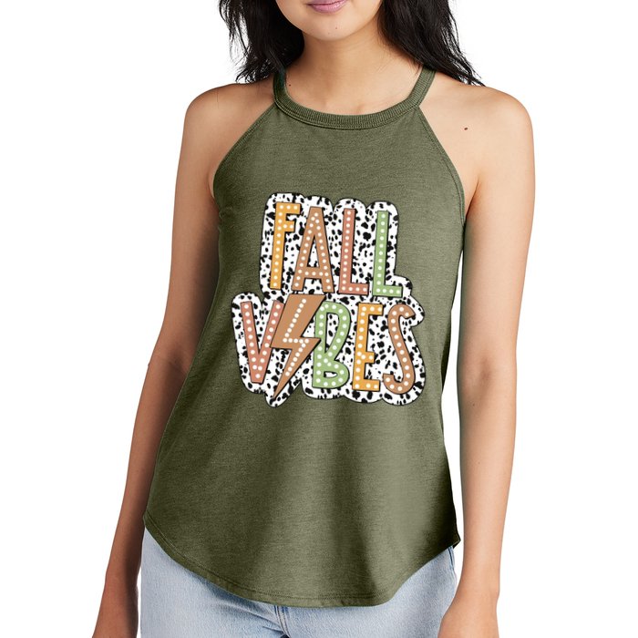 Fall Vibes Retro Autumn Patterns Women's Perfect Tri Rocker Tank