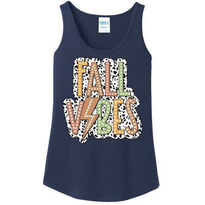 Fall Vibes Retro Autumn Patterns Ladies Essential Tank