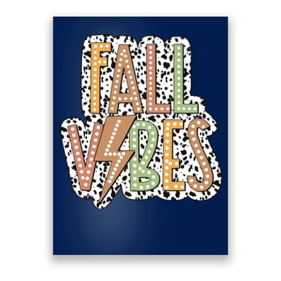 Fall Vibes Retro Autumn Patterns Poster