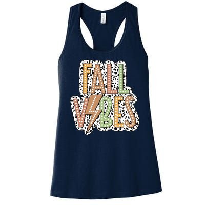 Fall Vibes Retro Autumn Patterns Women's Racerback Tank