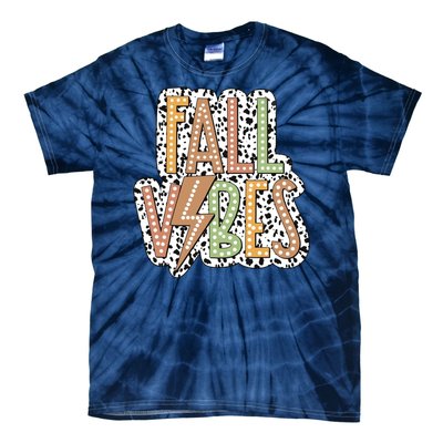 Fall Vibes Retro Autumn Patterns Tie-Dye T-Shirt