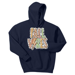 Fall Vibes Retro Autumn Patterns Kids Hoodie