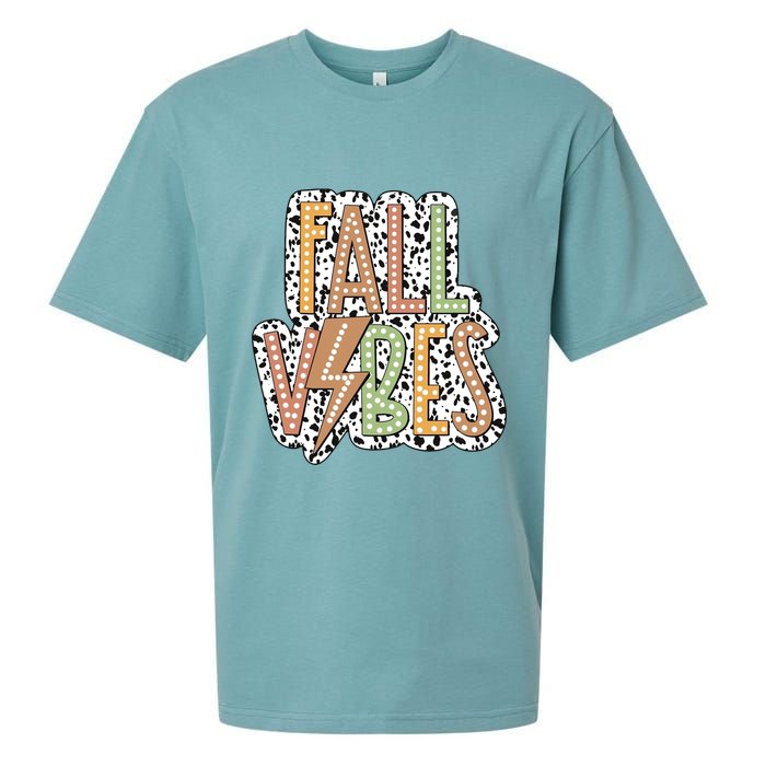 Fall Vibes Retro Autumn Patterns Sueded Cloud Jersey T-Shirt