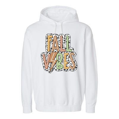 Fall Vibes Retro Autumn Patterns Garment-Dyed Fleece Hoodie