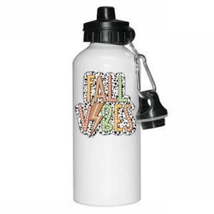 Fall Vibes Retro Autumn Patterns Aluminum Water Bottle 