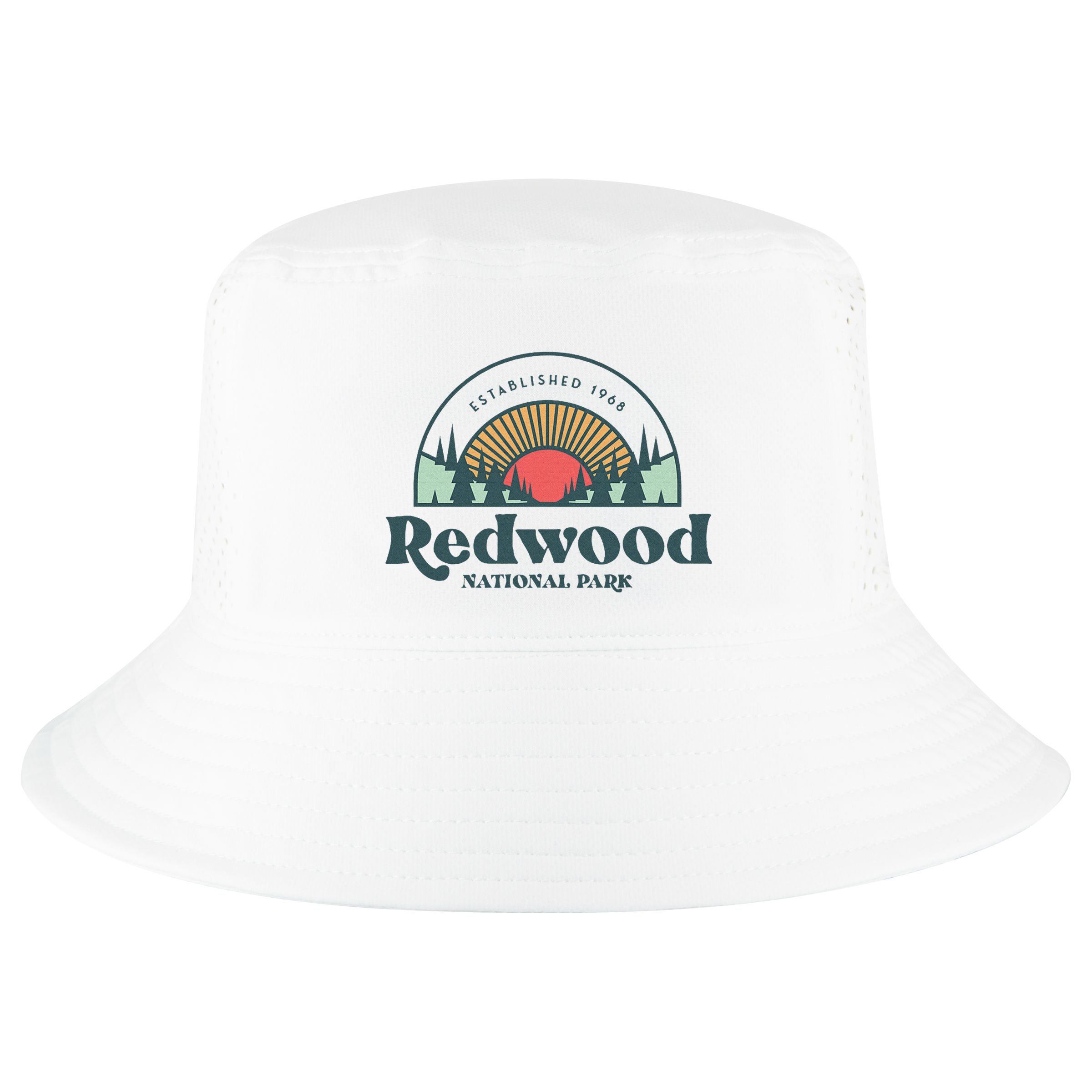 Family Vacation Retro Redwood National Park Cool Comfort Performance Bucket Hat