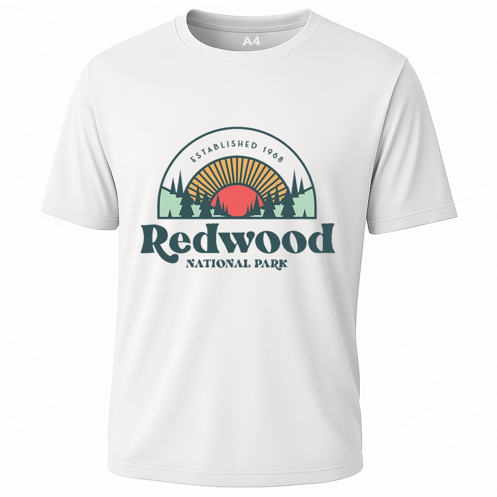 Family Vacation Retro Redwood National Park Performance Shirt