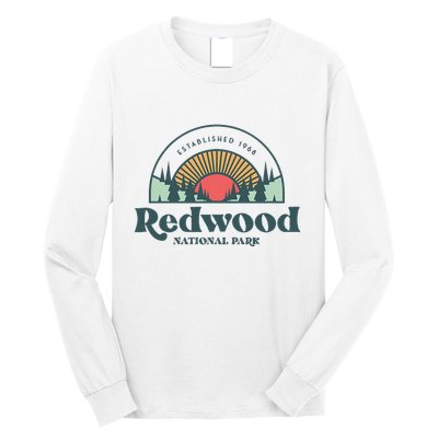 Family Vacation Retro Redwood National Park Long Sleeve Shirt