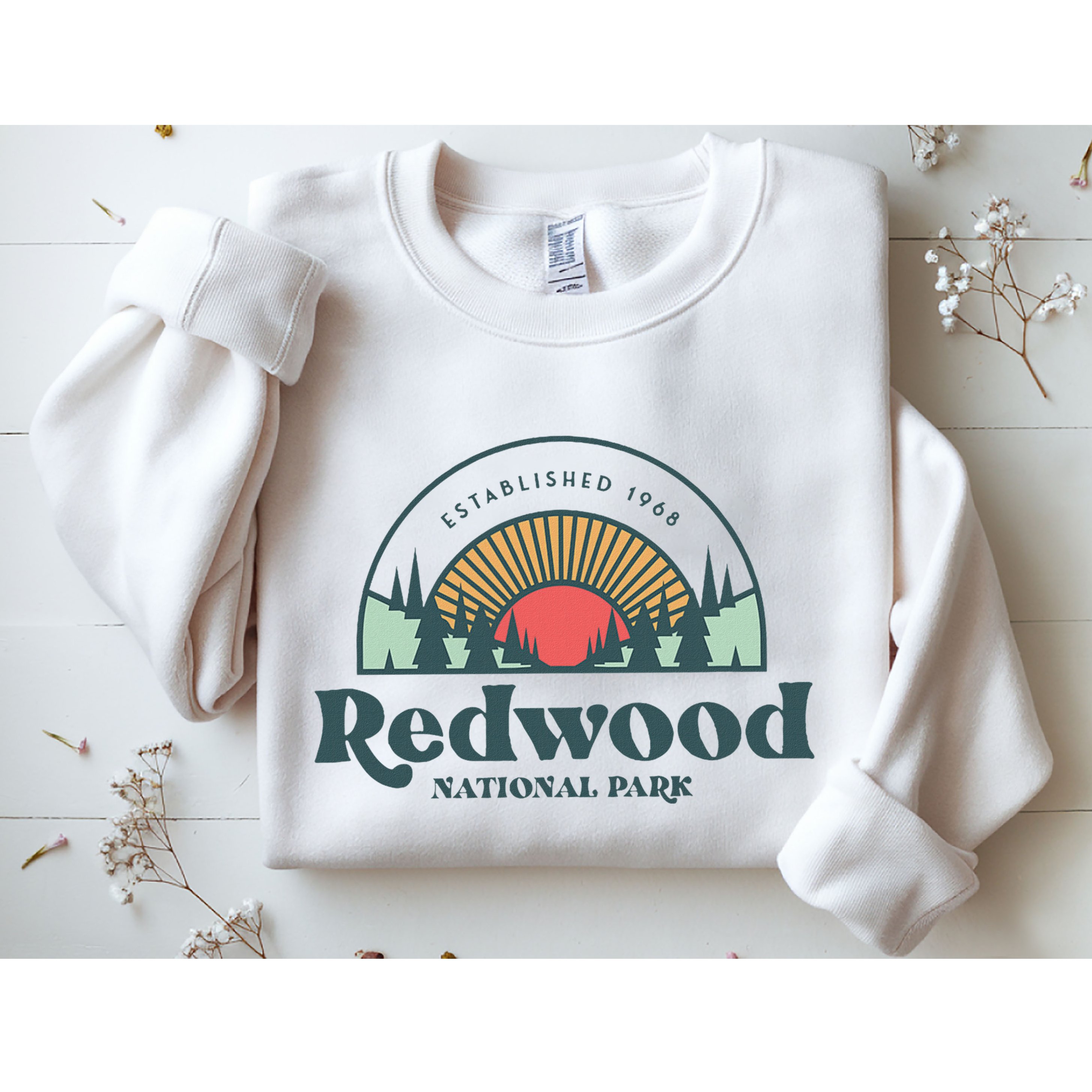 Family Vacation Retro Redwood National Park Sweatshirt