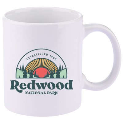 Family Vacation Retro Redwood National Park 11oz C Handle Ceramic Mug