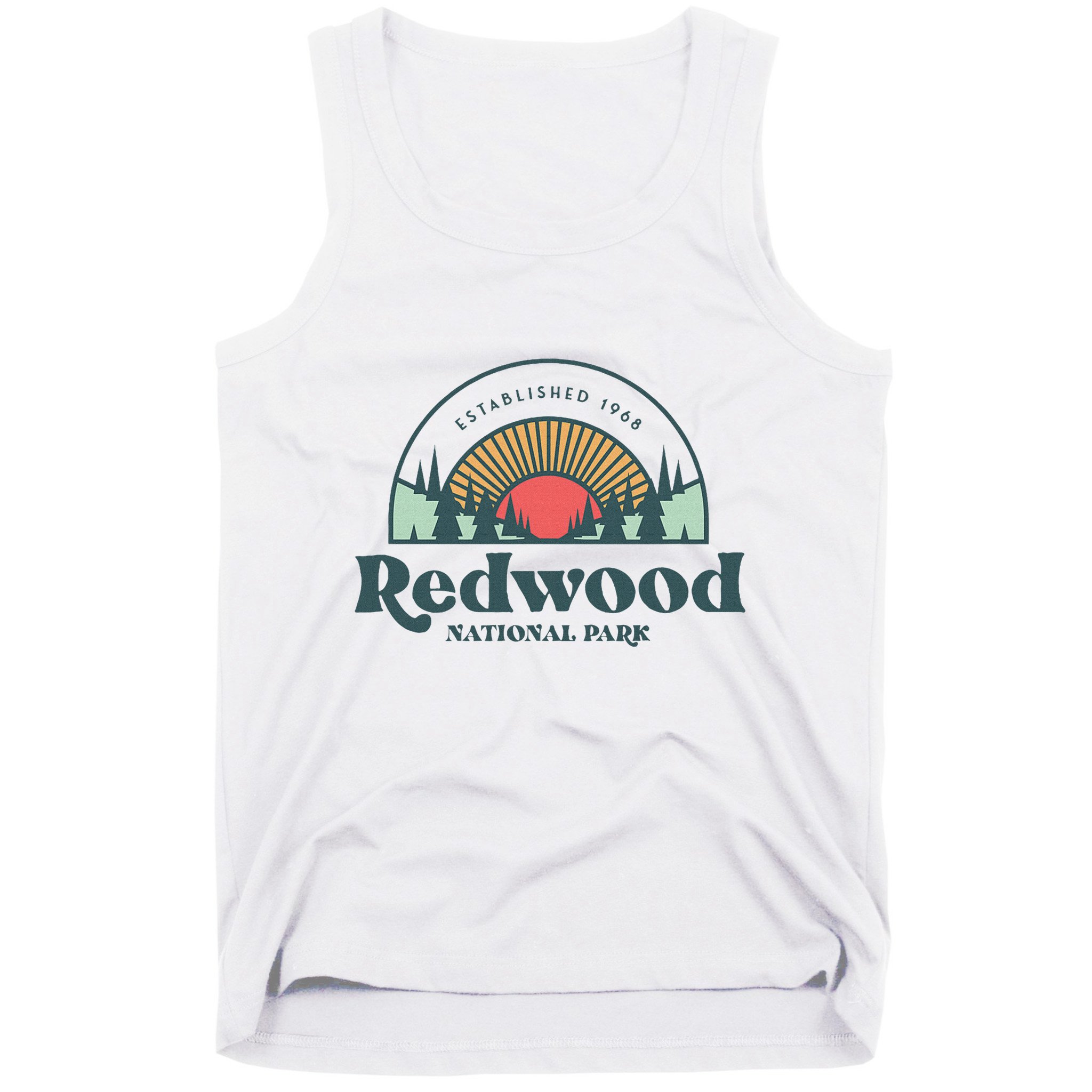 Family Vacation Retro Redwood National Park Tank Top
